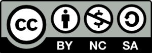 A Creative Commons license icon for the license CC BY-NC-SA.