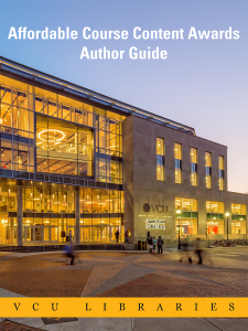 Affordable Course Content Awards Authors Guide book cover