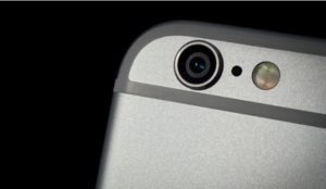 Close up of iPhone camera lens