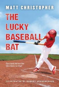 The book cover for The Lucky Baseball Bat
