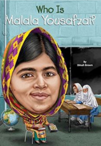 The book cover for Who is Malala Yousafzai?