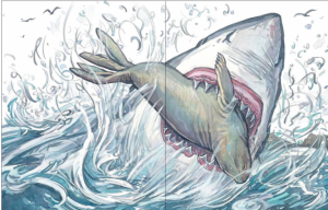 The book cover for Neighborhood Sharks: Hunting with the Great Whites of California’s Farallon Islands