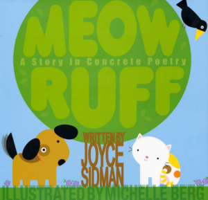 The book cover for Meow Ruff: A Story in Concrete Poetry