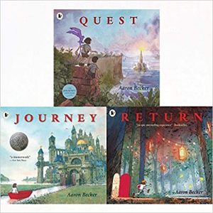 Covers of Aaron Becker's Wordless Trilogy 3 Books Collection Set: Journey, Quest & Return