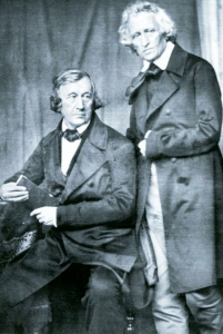 Black and white image of the Brothers Grimm.